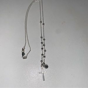 925 Italy silver chain with cross